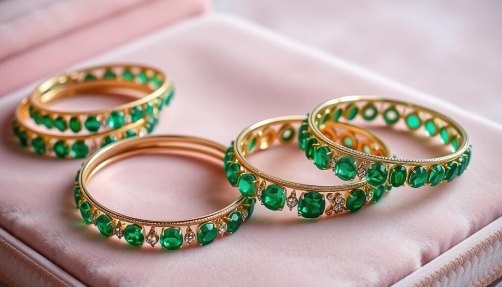 Colombian emerald bangles Colombian emerald bangles