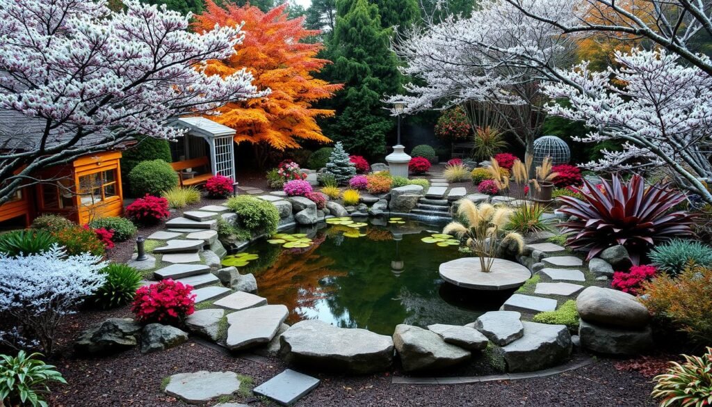 Seasonal meditation garden