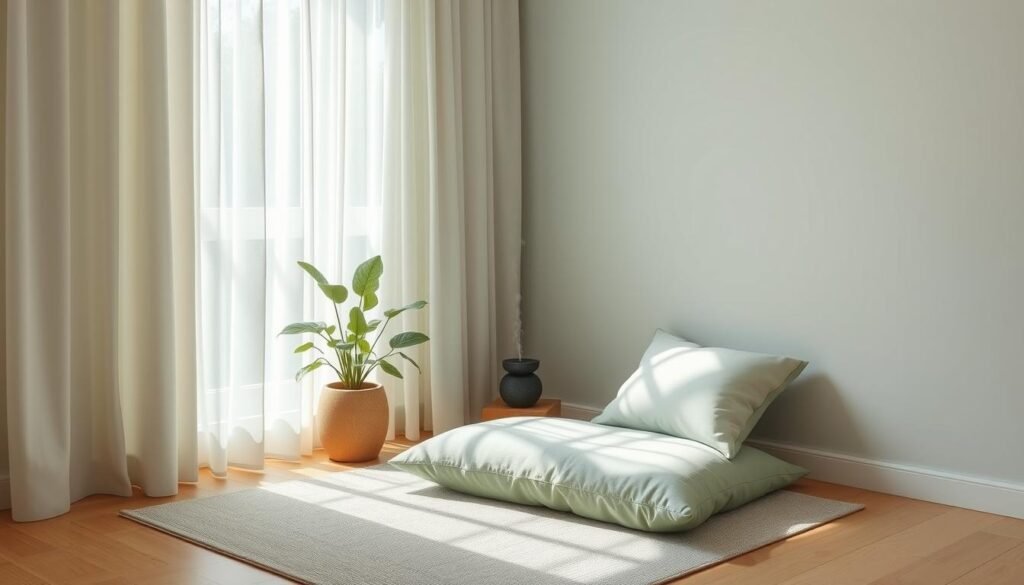 Zen office meditation space