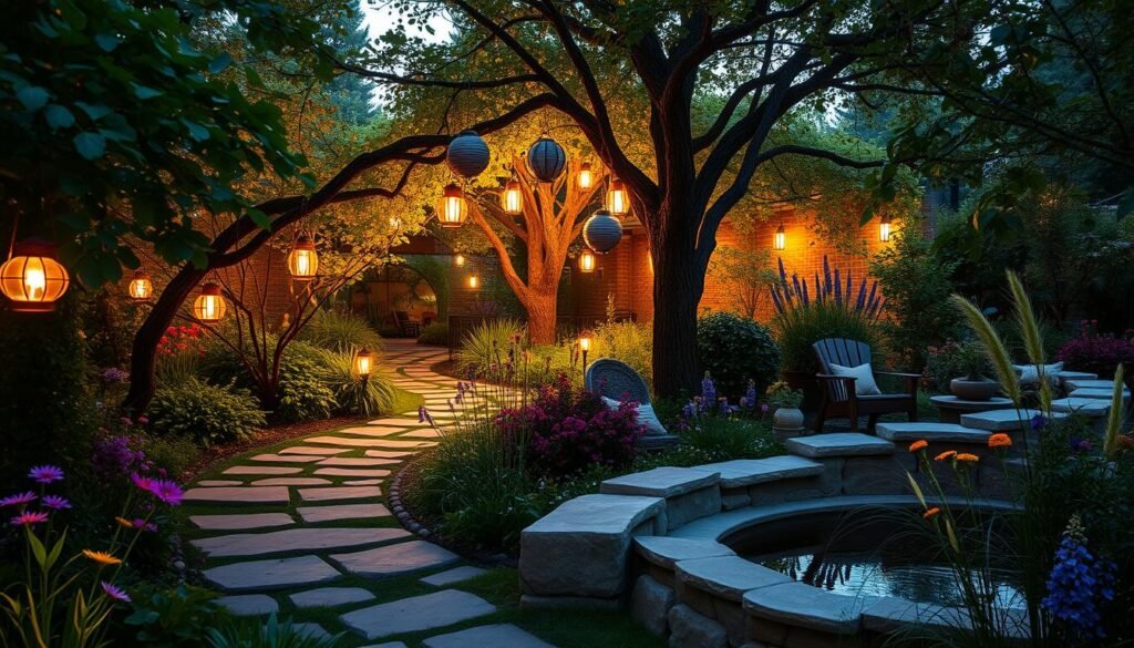 calming garden sanctuary