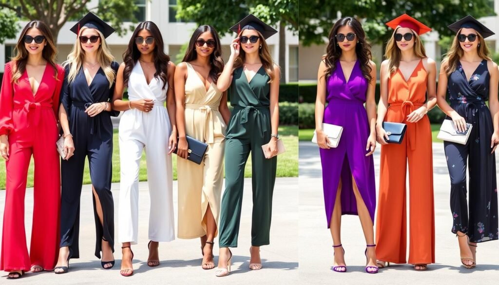 graduation outfit ideas university jumpsuit