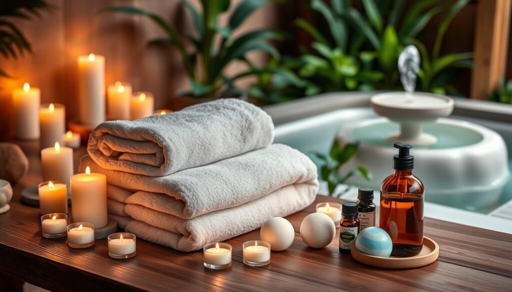 home spa party setup