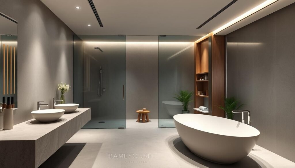 minimalist futuristic bathrooms