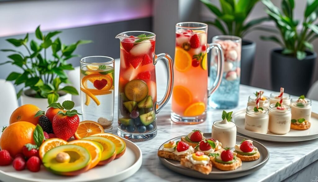 spa party refreshments