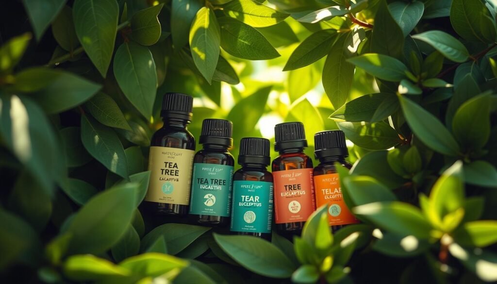 tea tree and eucalyptus essential oils